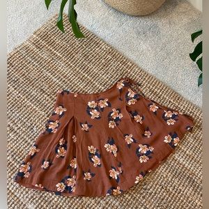 Free People Floral Mini Skirt